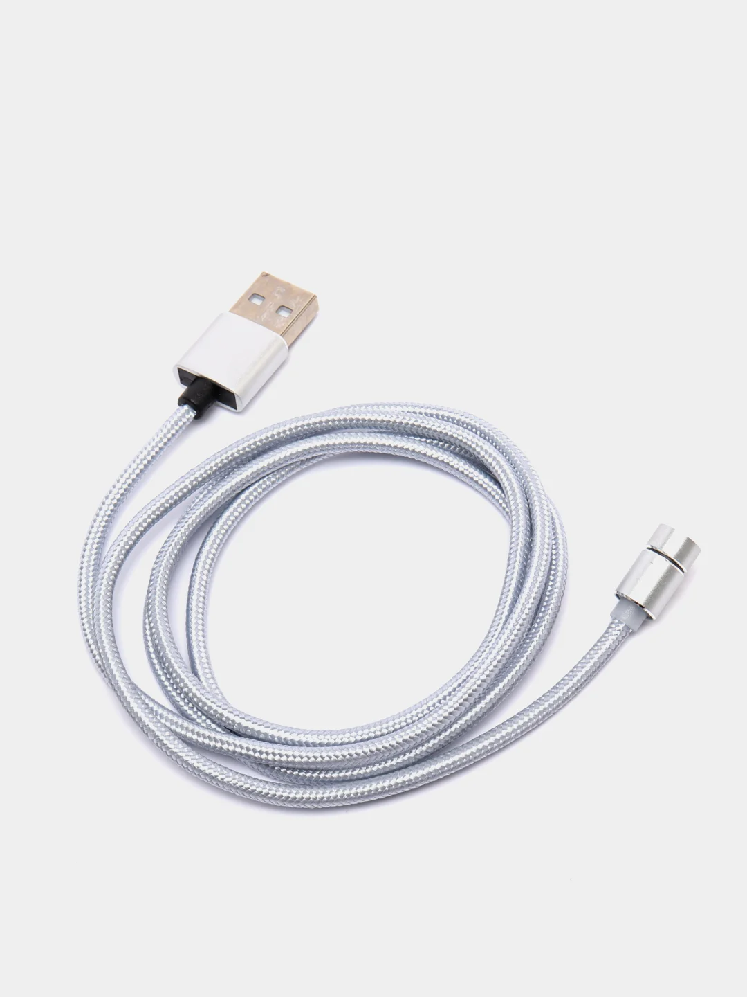 Серый кабель 3 в 1 с магнитными насадками в комплекте, сменные, Type-C, Android, iPhone