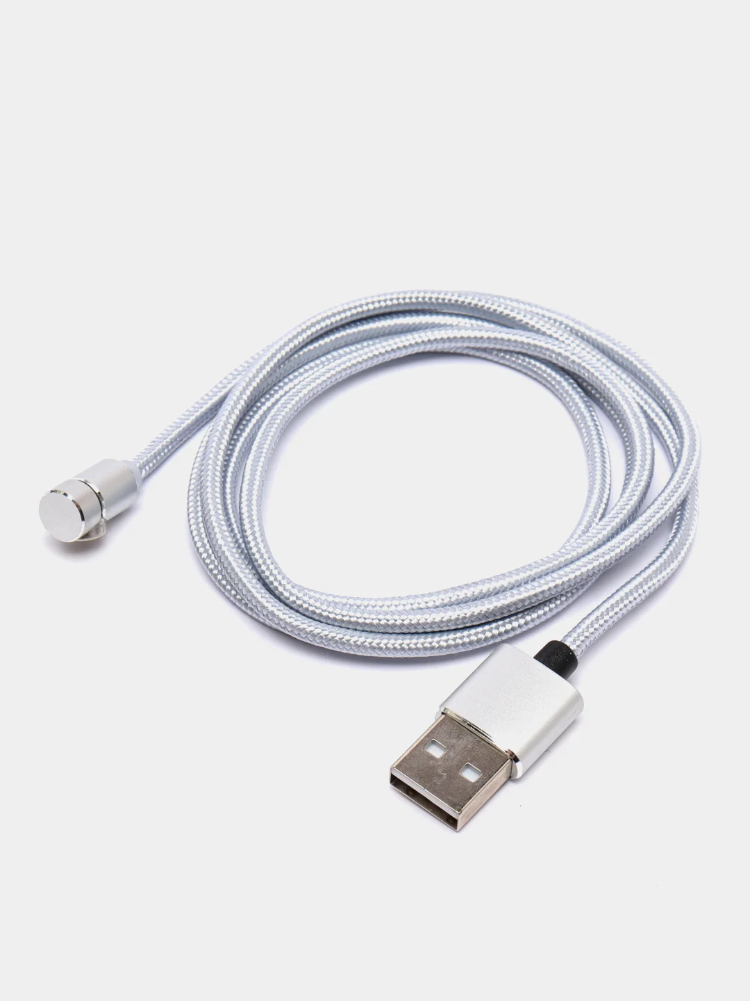 Серый кабель 3 в 1 с магнитными насадками в комплекте, сменные, Type-C, Android, iPhone