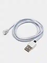 Серый кабель 3 в 1 с магнитными насадками в комплекте, сменные, Type-C, Android, iPhone