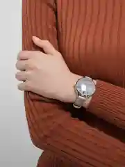 Серебряный женские наручные кварцевые часы