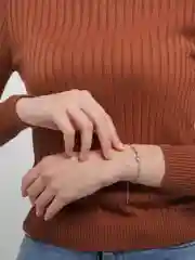 Серебряный браслет с камнем "Горный хрусталь"