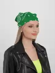 Зеленый бандана с принтом