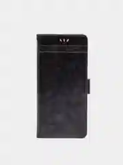 Угольный кожаный PU чехол-книжка для Xiaomi Redmi 9, Редми 9