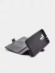 Угольный кожаный PU чехол-книжка для Xiaomi Redmi 9, Редми 9