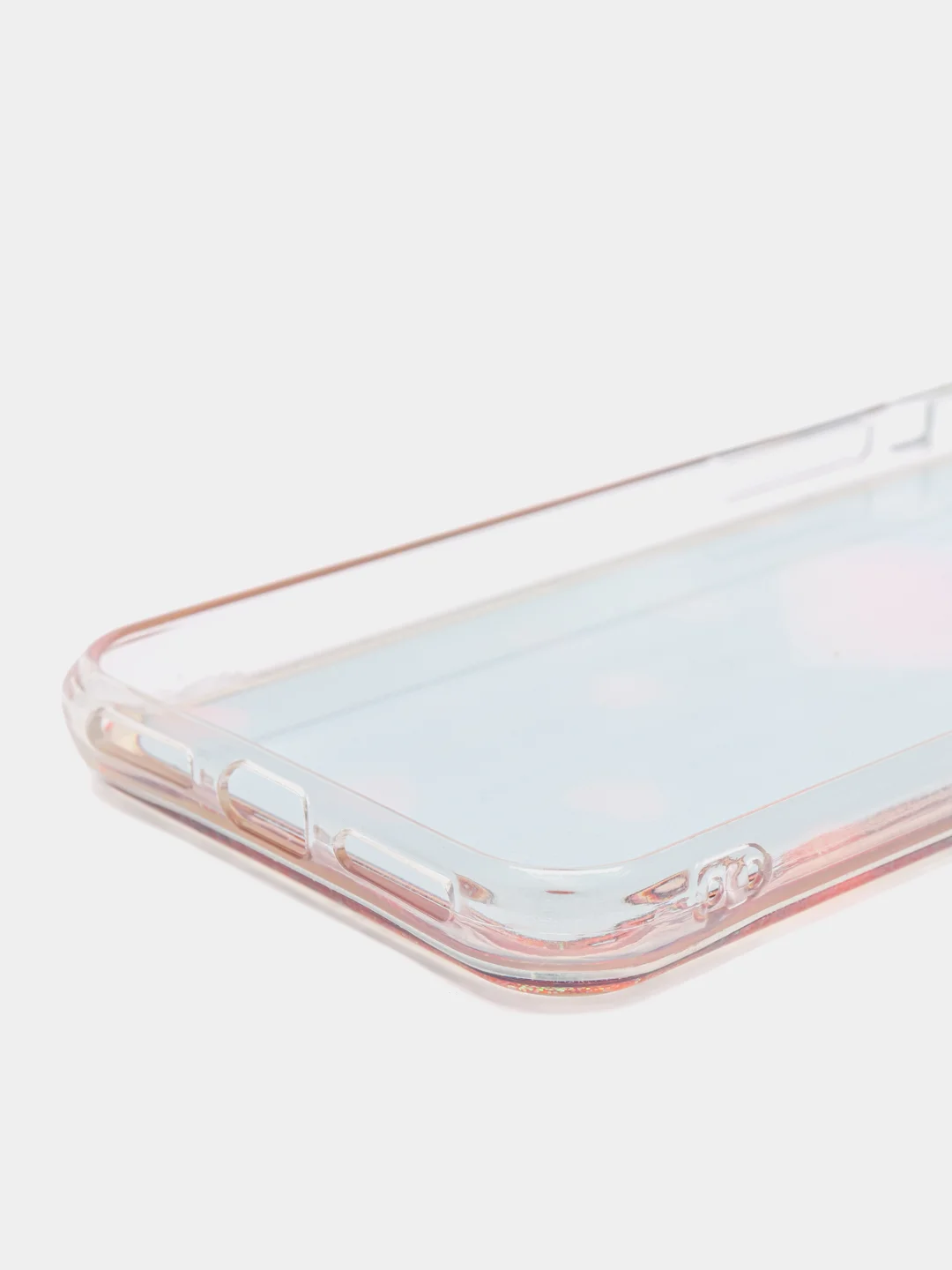 Оранжевый чехол iPhone X / Xs силиконовый переливающийся жидкий с блестками