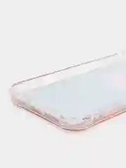 Оранжевый чехол iPhone X / Xs силиконовый переливающийся жидкий с блестками