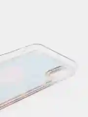 Оранжевый чехол iPhone X / Xs силиконовый переливающийся жидкий с блестками