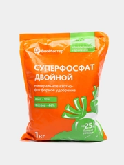 Суперфосфат двойной 1кг, минеральное удобрение, восстановление почвы осенью