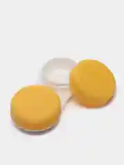 Желтый контейнер для хранения линз