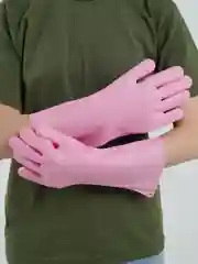 Розовый перчатки силиконовые, универсальные