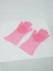 Розовый перчатки силиконовые, универсальные