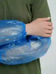 Мятный нарукавник одноразовый ПНД, 3 пары / 5 пар