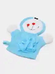 Голубой мочалка на руку, Мочалка детская, для тела, Мочалка-рукавичка, Мочалка-варежка детская