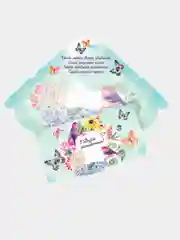 Бирюзовый конверт-открытка для денег  "С Днем рождения"