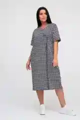 Белый платье женское трикотажное из хлопка, большие размеры
