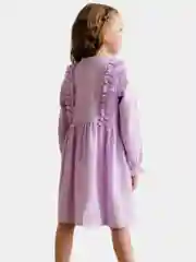 Коралловый детское платье с длинным рукавом из муслина