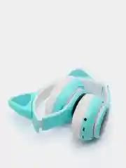 Небесно-голубой беспроводные наушники Cat Ear Bluetooth, c кошачьими светящимися ушками