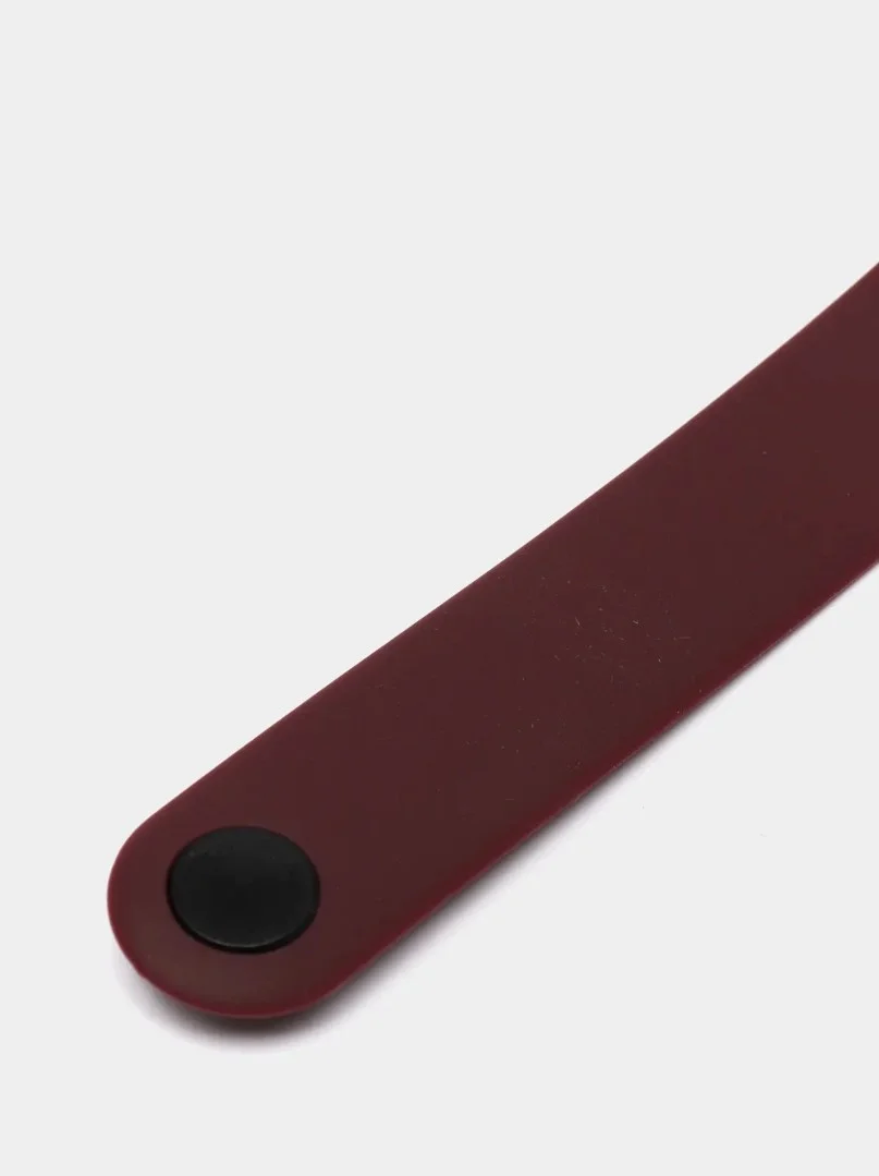 Тёмно-бордовый ремешок силиконовый для фитнес браслета Xiaomi Mi Band 5, Ми Банд 6