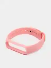 Розовый ремешок силиконовый для фитнес браслета Xiaomi Mi Band 5, Ми Банд 6