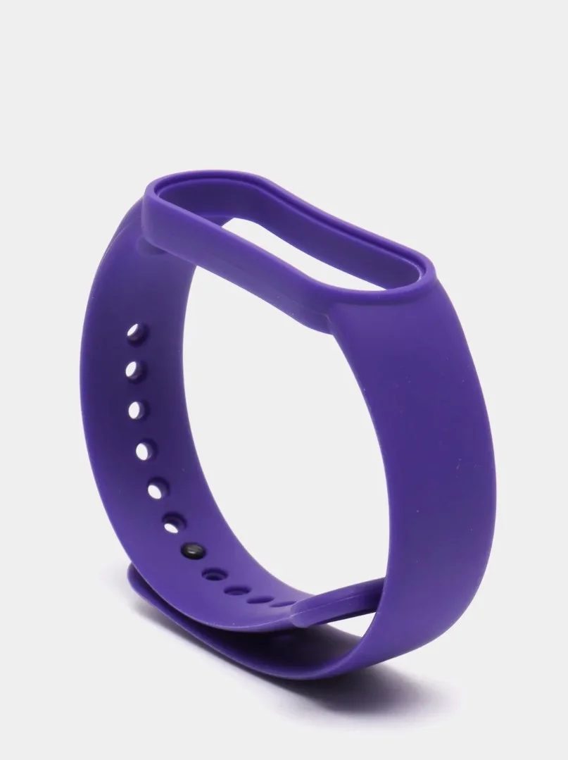 Фиолетовый ремешок силиконовый для фитнес браслета Xiaomi Mi Band 5, Ми Банд 6