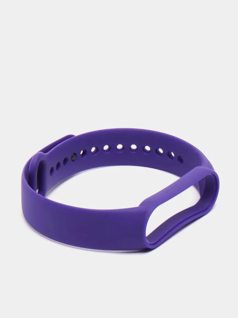 Фиолетовый ремешок силиконовый для фитнес браслета Xiaomi Mi Band 5, Ми Банд 6