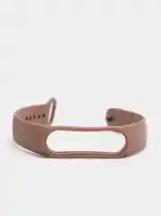 Коричневый ремешок силиконовый для фитнес браслета Xiaomi Mi Band 5, Ми Банд 6