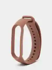 Коричневый ремешок силиконовый для фитнес браслета Xiaomi Mi Band 5, Ми Банд 6