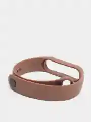 Коричневый ремешок силиконовый для фитнес браслета Xiaomi Mi Band 5, Ми Банд 6
