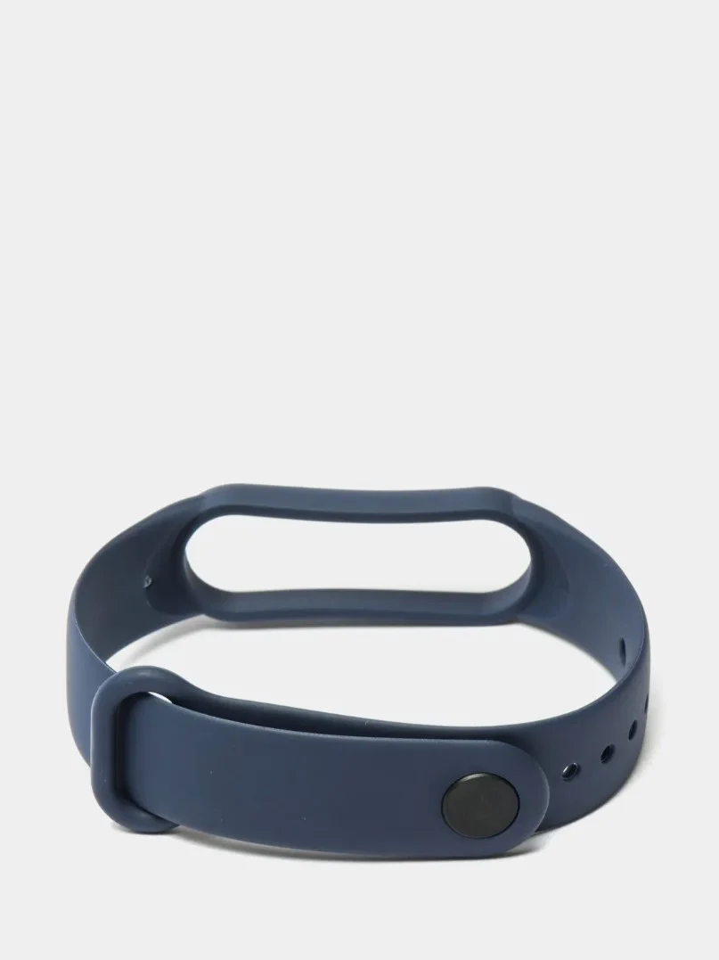Темно-синий ремешок силиконовый для фитнес браслета Xiaomi Mi Band 5, Ми Банд 6