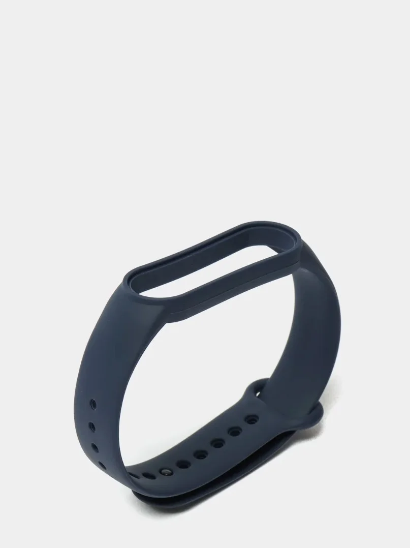 Темно-синий ремешок силиконовый для фитнес браслета Xiaomi Mi Band 5, Ми Банд 6