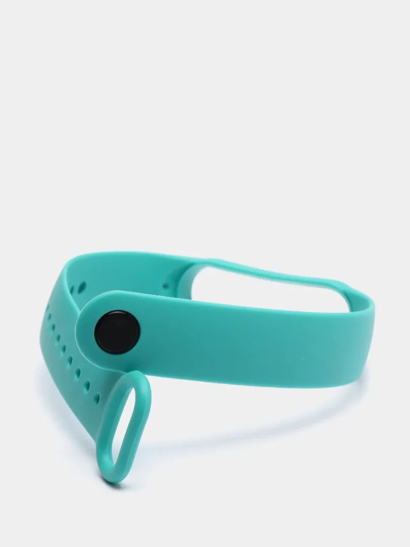 Бирюзовый ремешок силиконовый для фитнес браслета Xiaomi Mi Band 5, Ми Банд 6