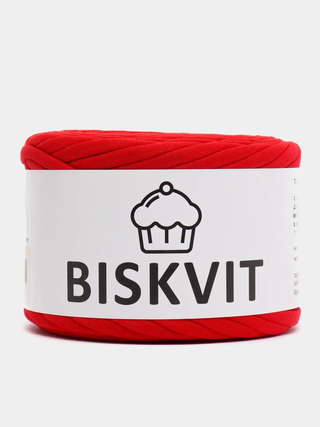 Красный трикотажная пряжа BISKVIT. 100%хлопок, 330г/100м