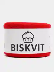 Красный трикотажная пряжа BISKVIT. 100%хлопок, 330г/100м