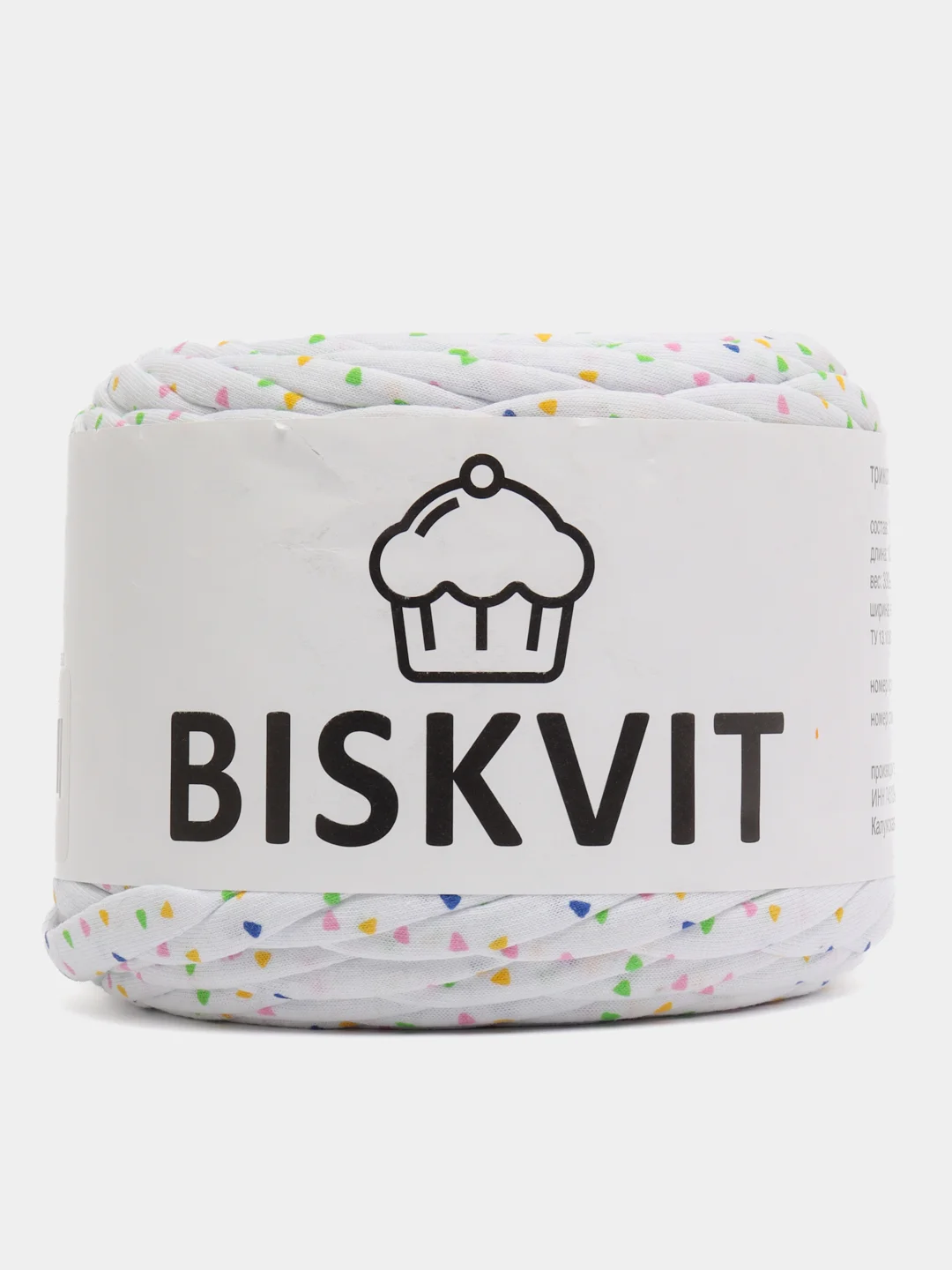 Белый трикотажная пряжа BISKVIT. 100%хлопок, 330г/100м