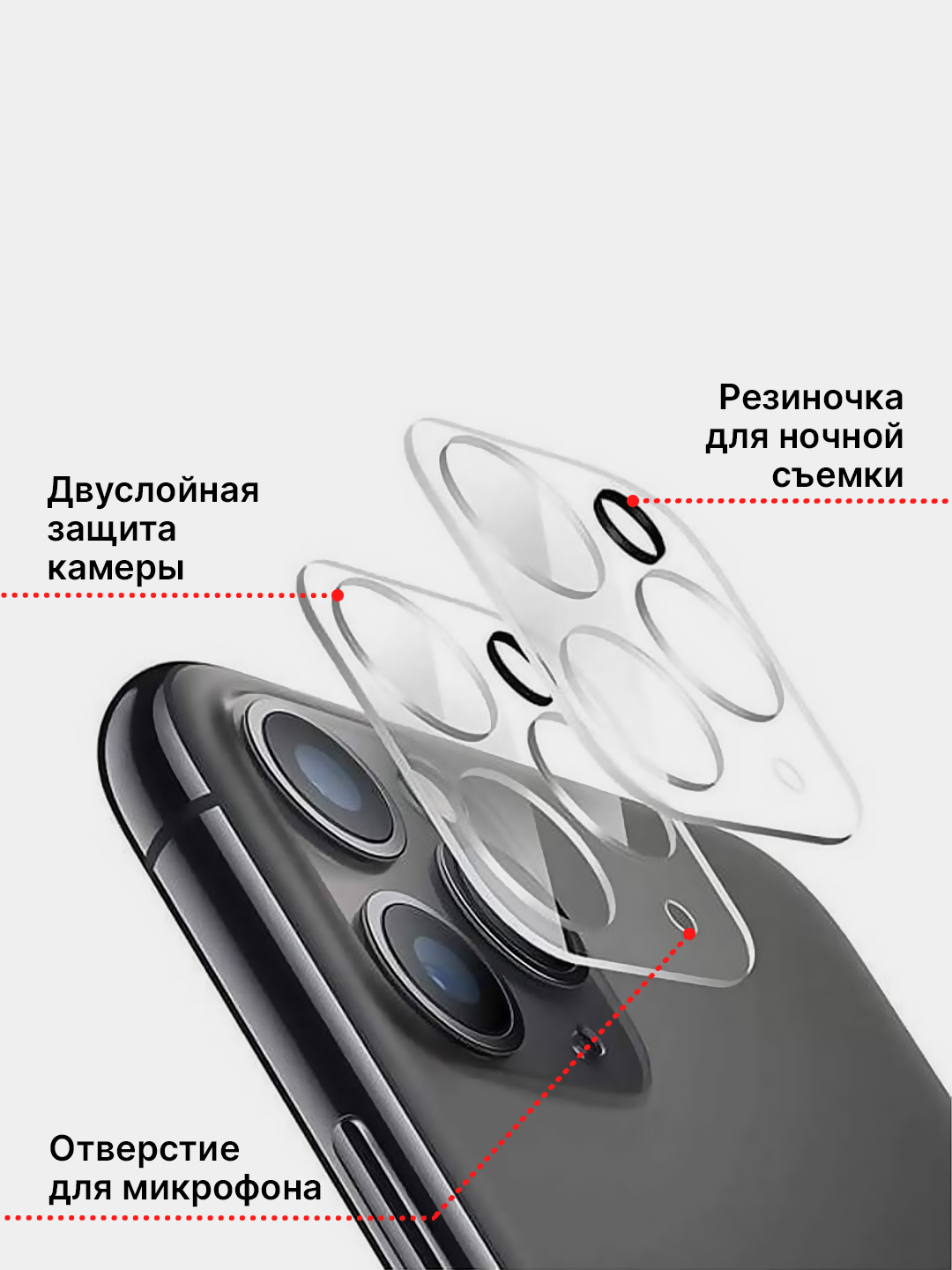 Защитное стекло на камеру iPhone 11 / 12 / 13 / 14 купить по цене 152.36 ₽  в интернет-магазине Магнит Маркет