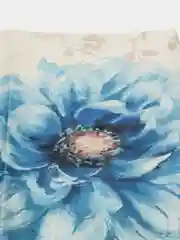 Голубой декоративная наволочка, 45*45 см, на молнии, "Цветочный мотив"