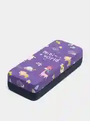 Фиолетовый футляр чехол для очков КАРТОФАН, очечник с твёрдым корпусом и мягкой замшевой подкладкой