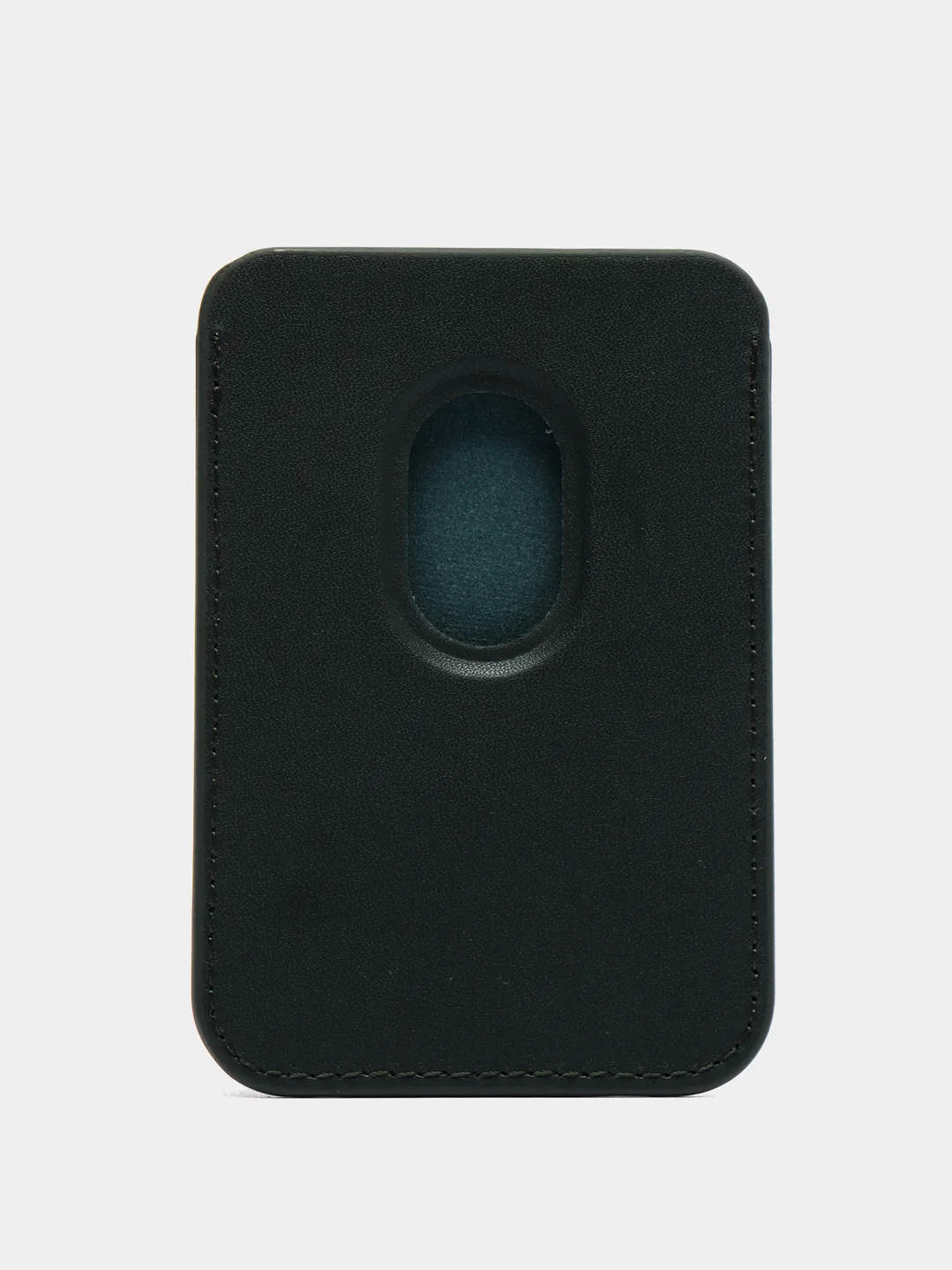 Тёмно-зелёный картхолдер на магнитах MagSafe Leather Wallet iPhone