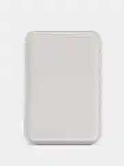 Белый картхолдер на магнитах MagSafe Leather Wallet iPhone