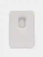 Белый картхолдер на магнитах MagSafe Leather Wallet iPhone