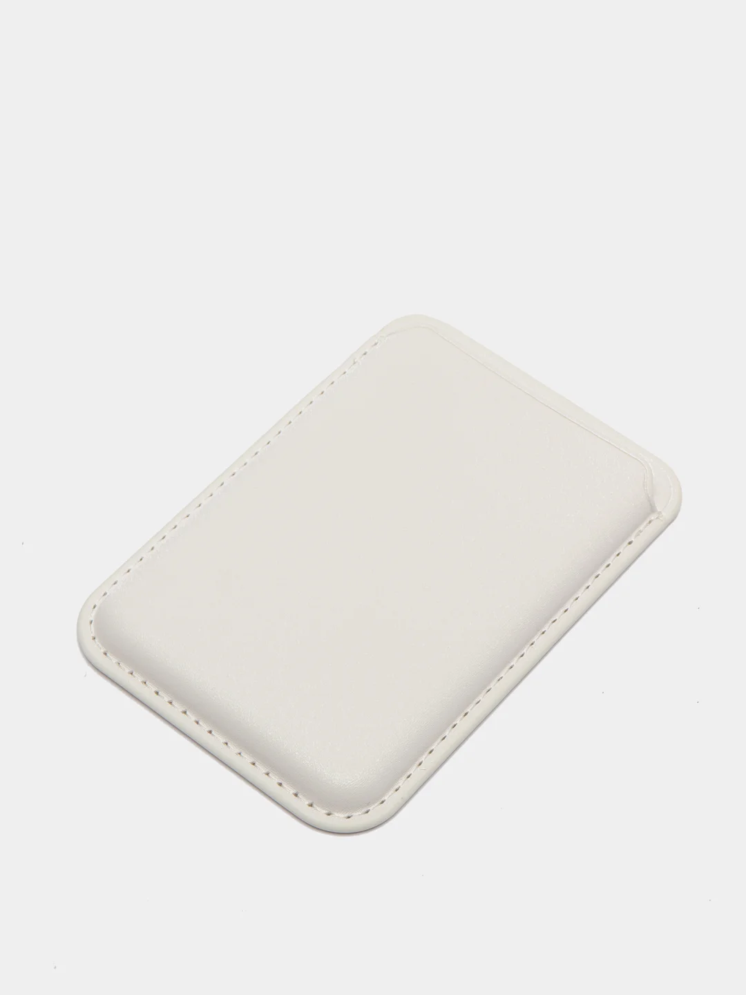 Белый картхолдер на магнитах MagSafe Leather Wallet iPhone