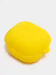 Желтый чехол на Samsung Galaxy Buds 2/Live/Pro/2 Pro/FE для наушников КАРТОФАН силикон матовый