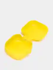Желтый чехол на Samsung Galaxy Buds 2/Live/Pro/2 Pro/FE для наушников КАРТОФАН силикон матовый