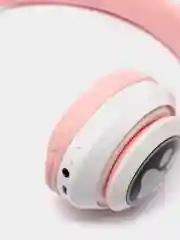 Розовый беспроводные Bluetooth наушники с кошачьими светящимися ушками, STN-28