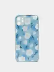 Голубой чехол iPhone 11 с принтом