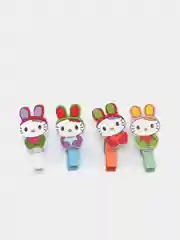 Прищепки декоративные "Зайчики", 4 штуки 3,5 см