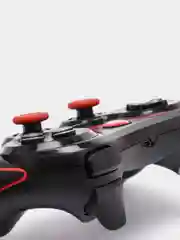 Черный геймпад джойстик беспроводной Wireless Controller x3, с держателем для телефона