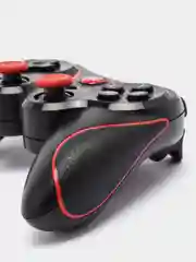Черный геймпад джойстик беспроводной Wireless Controller x3, с держателем для телефона