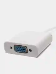 Белый переходник-адаптер из HDMI в VGA, с аудиовыходом и без