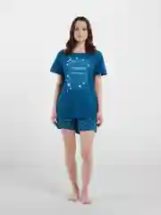 Индиго пижама женская с шортами, большие размеры